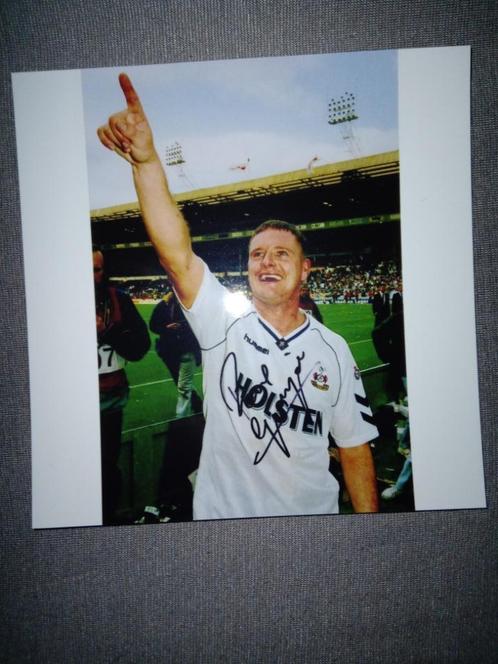 Gesigneerde foto's van Éric Cantona, Paul Gascoigne...., Verzamelen, Sportartikelen en Voetbal, Nieuw, Spelerskaart, Buitenlandse clubs