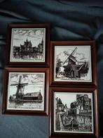 Zaandam Tegels - Set van 4, Antiek en Kunst, Antiek | Wandborden en Tegels, Ophalen of Verzenden