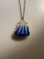 Ketting met beursje hanger, Overige materialen, Gebruikt, Overige voorstellingen, Blauw