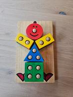 Houten Vormenpuzzel Clown, Ophalen of Verzenden, Gebruikt, Overige typen