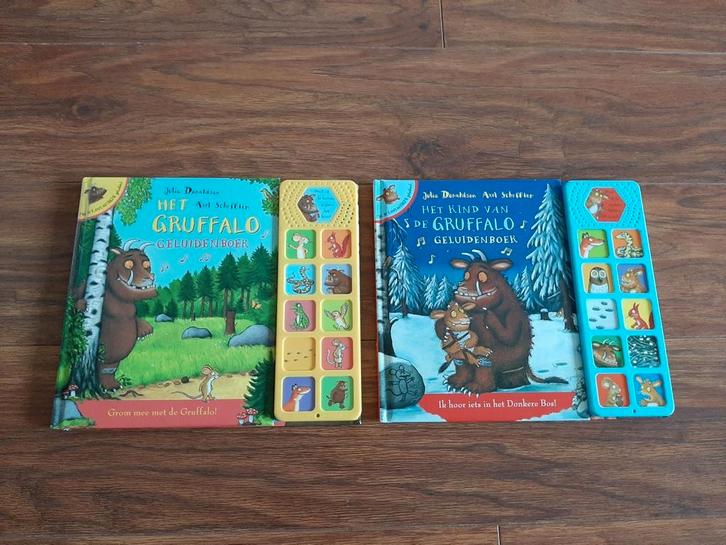 De Gruffalo en Het kind van de Gruffalo geluidenboeken!, Boeken, Kinderboeken | Kleuters, Zo goed als nieuw, Fictie algemeen, Ophalen of Verzenden