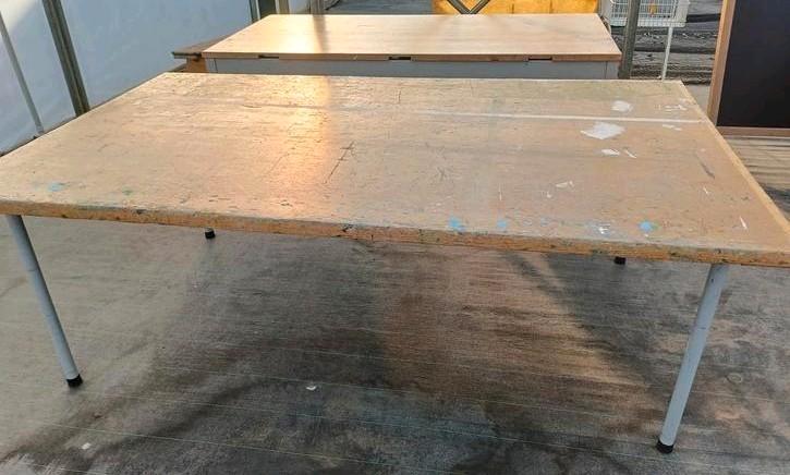 Twee werkbanken / techniektafels, Huis en Inrichting, Tafels | Eettafels, Gebruikt, 50 tot 100 cm, 100 tot 150 cm, Rechthoekig
