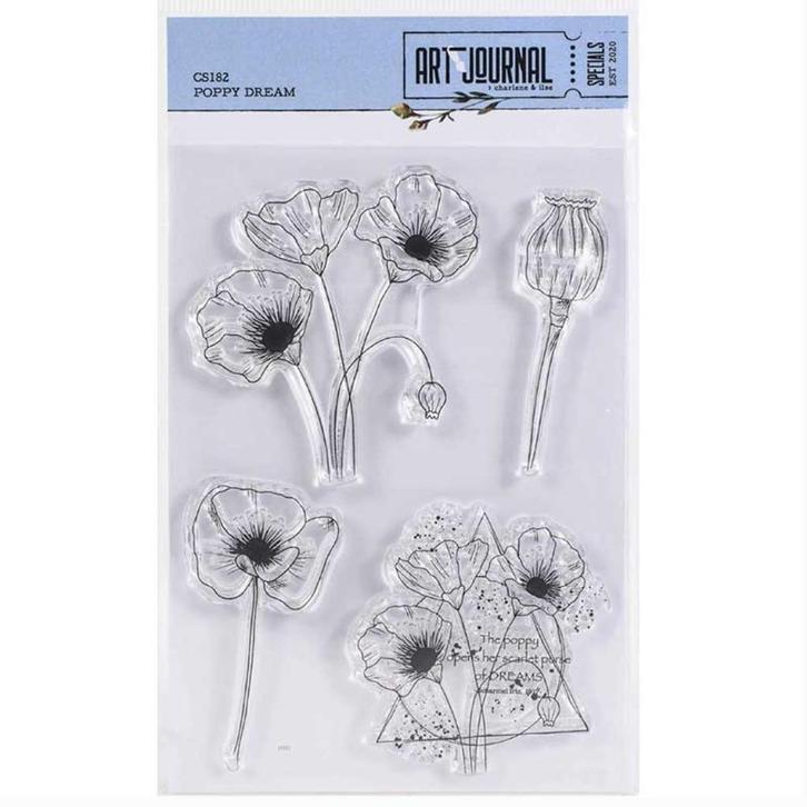 Elizabeth Craft Design Clear Stamps Poppy DreamCS182 laatste, Hobby en Vrije tijd, Stempelen, Nieuw, Clearstamp, Verzenden