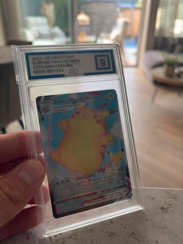Surfing Pikachu VMAX - PSA 9 - Celebrations 25th beschikbaar voor biedingen
