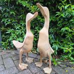 2 grote houten vintage tuin eenden, Antiek en Kunst, Ophalen of Verzenden