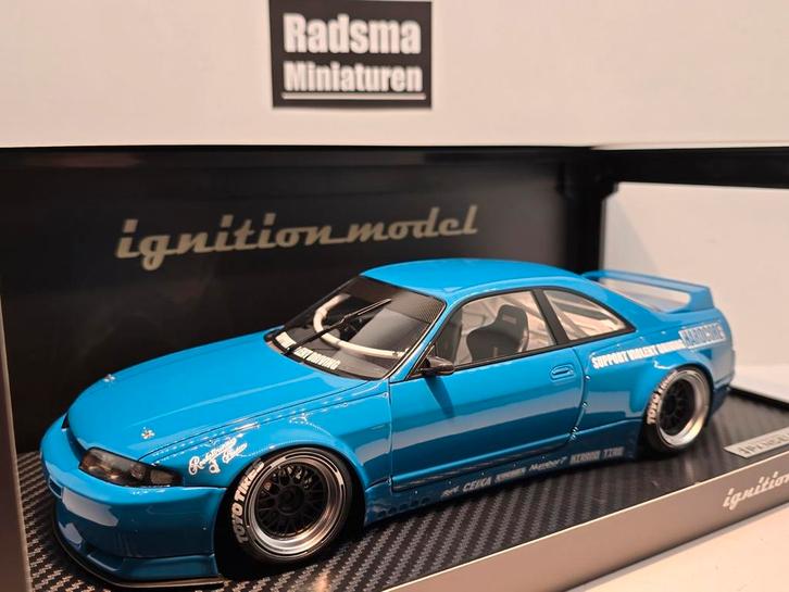 Nissan GT-R R33 (BCNR33) “Pandem” Blue 1:18 Ignition Models, Hobby en Vrije tijd, Modelauto's | 1:18, Nieuw, Auto, Ophalen of Verzenden
