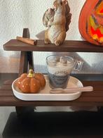 Kaars setje op bord 🍂, Overige materialen, Wit, Nieuw, Ophalen of Verzenden