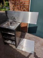 RVS keukenblok voor in garage, bijgebouw, camping, etcetera., Ophalen, Zo goed als nieuw, 50 tot 75 cm, Minder dan 100 cm