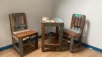 Kindertafel met 2 stoeltjes - Robuust!, Ophalen, Gebruikt, Tafel(s) en Stoel(en)