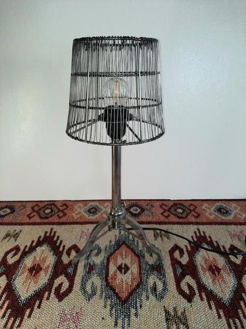 Industriële tafellamp hoogte verstelbaar,lees beschrijving, Huis en Inrichting, Lampen | Tafellampen, Zo goed als nieuw, Minder dan 50 cm