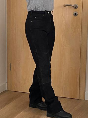 Suede leren dames motor broek maat 36/s beschikbaar voor biedingen
