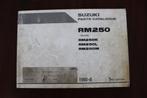 Suzuki RM250 K L M 1990 motorcycle parts catalogue RM 250, Ophalen of Verzenden, Suzuki