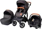 Born lucky Rapsodie Kinderwagen 3 in 1 ZWART (0-4 jaar), Gebruikt, Verstelbare duwstang, Combiwagen, Ophalen