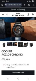Rotorcraft RC2202 Chrono Horloge - Nieuw!, Overige merken, Staal, Staal, Polshorloge