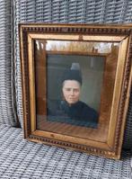 Mooi portret schilderij dame 48x42 ,  Antiek, Ophalen