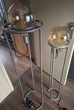Staande lampen set van 2 in 2 hoogtes, Ophalen, 100 tot 150 cm, Zo goed als nieuw, Glas