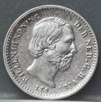 Mooie zilveren stuiver 1863 - 5 cent 1863  Willem 3, Zilver, Koning Willem III, Losse munt, 5 cent