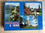 Puzzelbox met 3 puzzels van 1000 stukjes, Ophalen of Verzenden, 500 t/m 1500 stukjes, Gebruikt, Legpuzzel