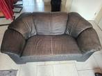 Tweepersoonsbank - Leer, Huis en Inrichting, Banken | Bankstellen, Ophalen, Gebruikt, Tweepersoons, Minder dan 150 cm