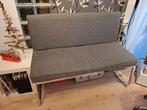 Grijs bankje, Huis en Inrichting, Ophalen, Tweepersoons, Zo goed als nieuw, Minder dan 150 cm