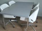 4 Artifort design stoelen model GAP gebr wit leer & wielen, Ophalen, Gebruikt, Vitra eames rolf benz leolux, Wit