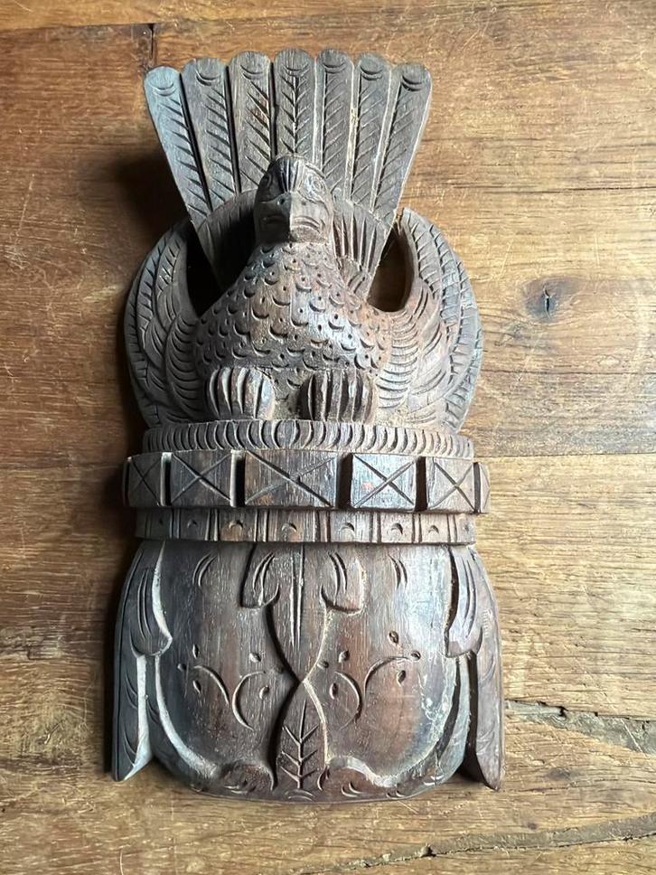 Houten Vogel Sculptuur - Indonesië, Antiek en Kunst, Kunst | Beelden en Houtsnijwerken, Ophalen of Verzenden