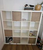 Ikea Kallax 4x4 wit inclusief beige kosingen bakken, Ophalen, Gebruikt, 100 tot 150 cm, 150 tot 200 cm