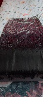 Prachtige pailetten rok zilver/zwart, Kleding | Dames, Rokken, Ophalen of Verzenden, Zo goed als nieuw, Zwart, Onder de knie