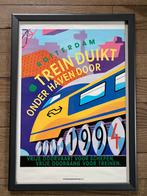 NS poster ROTTERDAM 1994 in kliklijst, Verzamelen, Ophalen, Gebruikt, Trein, Kaart of Prent