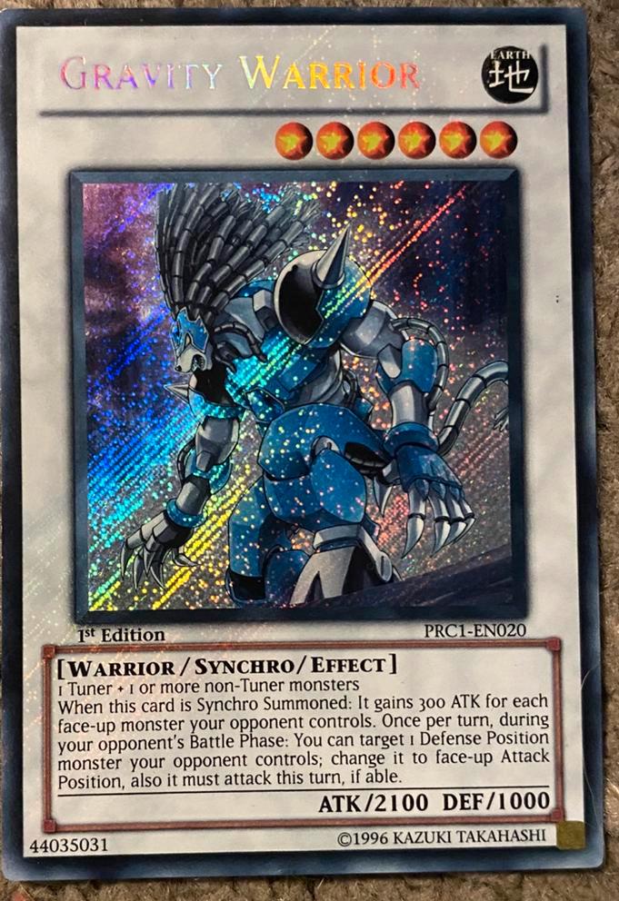 Yu-Gi-Oh! Gravity Warrior PRC1 1st Edition !, Hobby en Vrije tijd, Verzamelkaartspellen | Yu-gi-Oh!, Zo goed als nieuw, Losse kaart