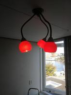 Hanglamp  3 rode glazen bollen, Ophalen of Verzenden, Zo goed als nieuw