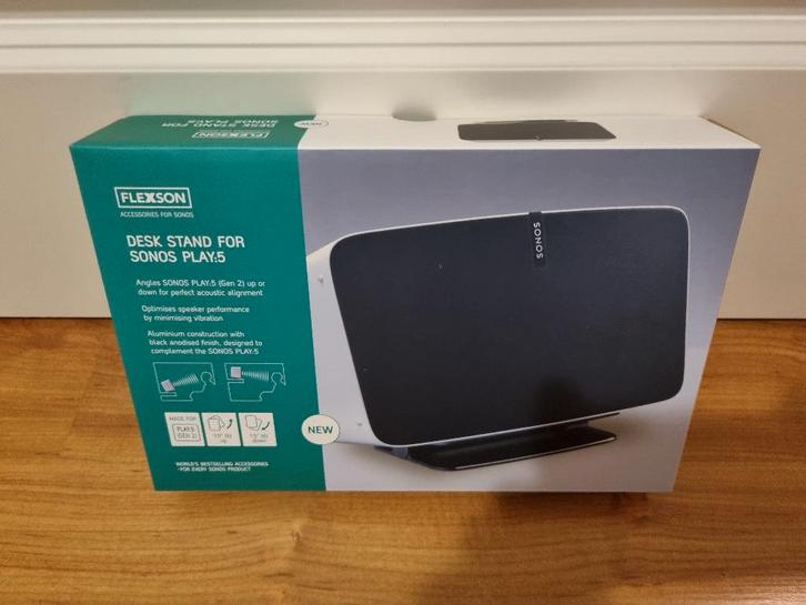 Nieuwe Flexson Desk Stand voor Sonos Play 5 gen2, Audio, Tv en Foto, Luidsprekers, Nieuw, Front, Rear of Stereo speakers, Minder dan 60 watt