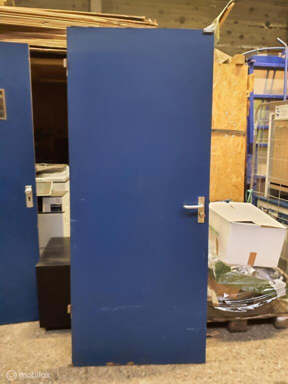 Diverse Blauwe hardhouten deuren, Doe-het-zelf en Verbouw, Deuren en Horren, Gebruikt