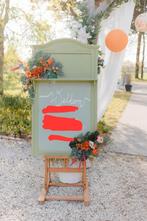 Welkomstbord bruiloft/feest, Hobby en Vrije tijd, Ophalen, Gebruikt, Versiering, Geboorte of Huwelijk