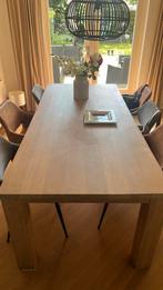 Eettafel eikenhout 220 cm, Huis en Inrichting, Tafels | Eettafels, Ophalen, Gebruikt, Eikenhout, 200 cm of meer