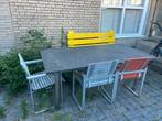 Tuintafel met natuurstenen tafelblad, Tuin en Terras, Tuinmeubel-accessoires, Ophalen, Gebruikt
