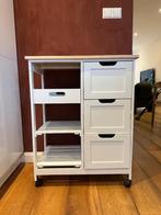 Keukentrolley met 3 lades, Huis en Inrichting, Keuken | Keukenelementen, Ophalen, Wit, 50 tot 100 cm, Zo goed als nieuw