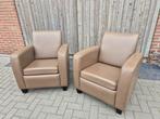2 mooie fauteuils, Ophalen, Minder dan 75 cm, Leer, Zo goed als nieuw