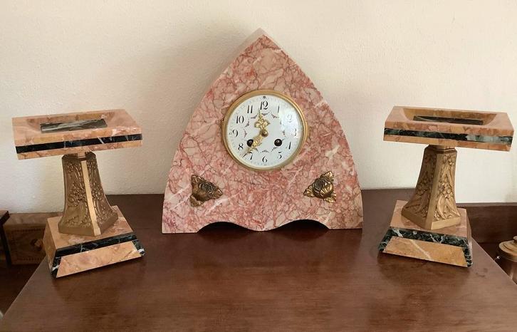 Pendule art nouveau 1900, Antiek en Kunst, Antiek | Klokken, Ophalen