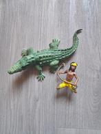 Schleich strijder met krokodil, Ophalen of Verzenden, Zo goed als nieuw