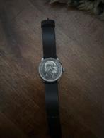 Zeldzaam Royal Coin horloge met Willem III munt, Leer, Staal, Polshorloge, Zo goed als nieuw