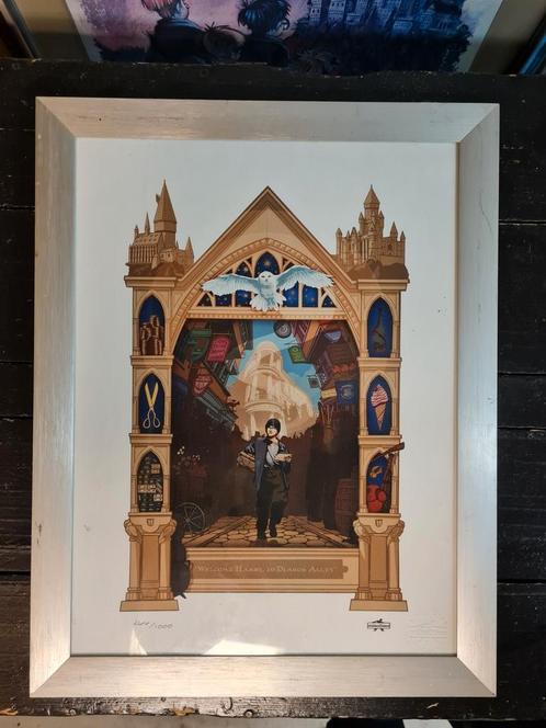 Harry Potter 'Welcome Harry, to Diagon Alley' MinaLima print, Huis en Inrichting, Woonaccessoires | Schilderijen, Tekeningen en Foto's