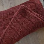 Nieuw, gebreid baby dekentje, roest bruin, Kinderen en Baby's, Ophalen of Verzenden