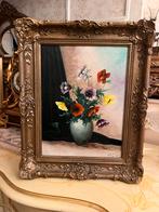 Antiek olieverf bloemen schilderij, Antiek en Kunst, Kunst | Schilderijen | Klassiek, Ophalen of Verzenden