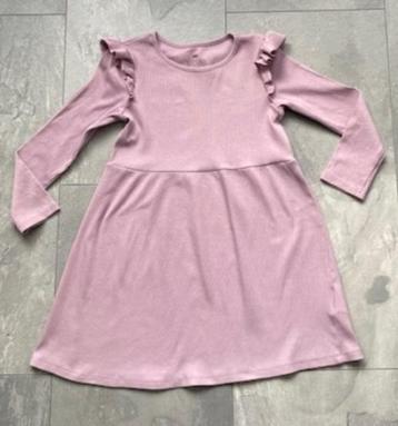 Lila kleurige jurk van ribtricot, van H&M, maat 110/116 (qwe beschikbaar voor biedingen