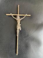Koperen kruisbeeld/ hoogte 25,5 cm, Ophalen of Verzenden, Zo goed als nieuw, Beeld(je), Christendom | Katholiek