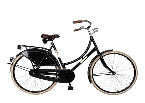Burgers Retro zwart dames 57cm 28inch, Fietsen en Brommers, Fietsen | Dames | Omafietsen, Nieuw, 56 cm of meer, Versnellingen