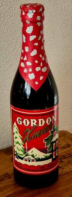 Oude volle fles GORDON XMAS bier 8.8 % houdbaar tot 1994, Verzamelen, Ophalen of Verzenden, Zo goed als nieuw, Flesje(s), Overige merken