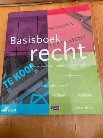 Basisboek Recht - Bronnenboek Juridische Opleidingen beschikbaar voor biedingen