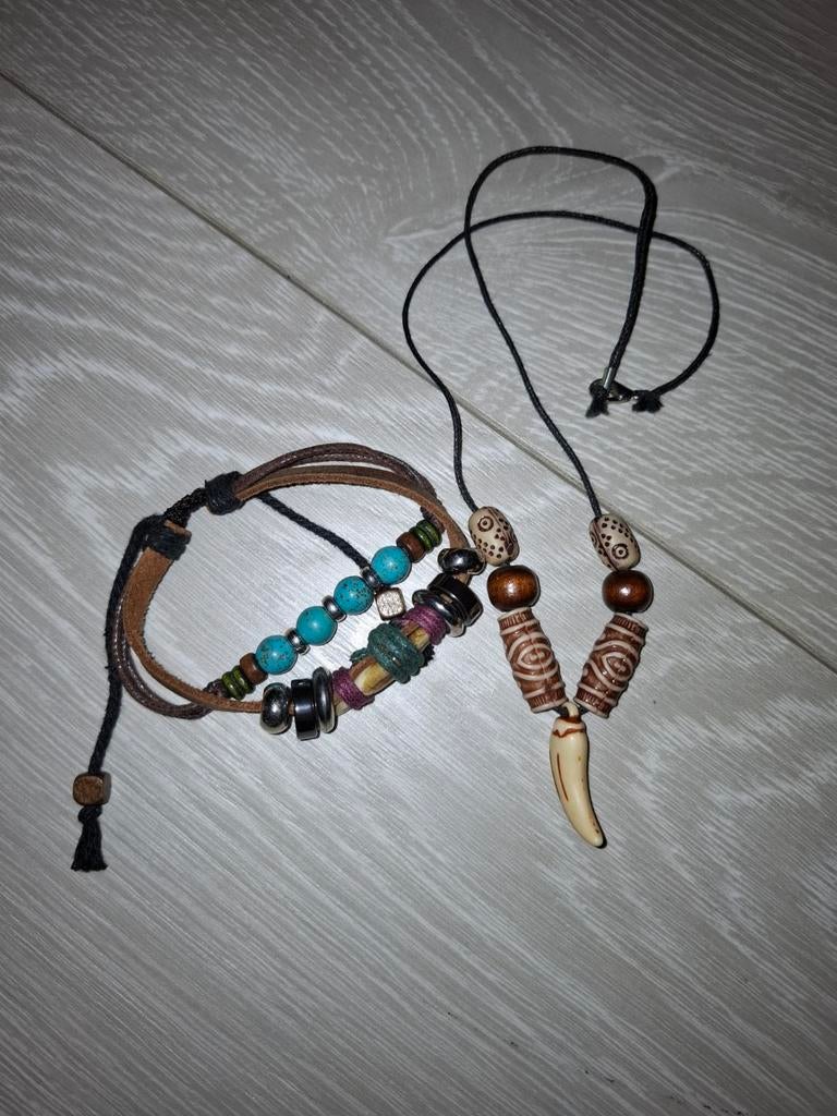 Ketting + armbandje unisex, Overige materialen, Verstelbaar, Overige kleuren, Nieuw